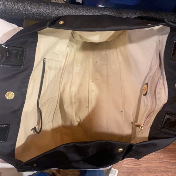 Tory Burch large black tote Ella nylon shoulder bag. - Picture 7 of 9